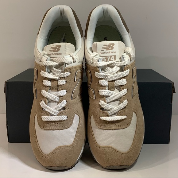 🦴 [BRAND NEW] NEW BALANCE 574 BONE WHITE MENS SHOES SIZE 9.5 SNEAKERS 🦴 - Picture 5 of 10